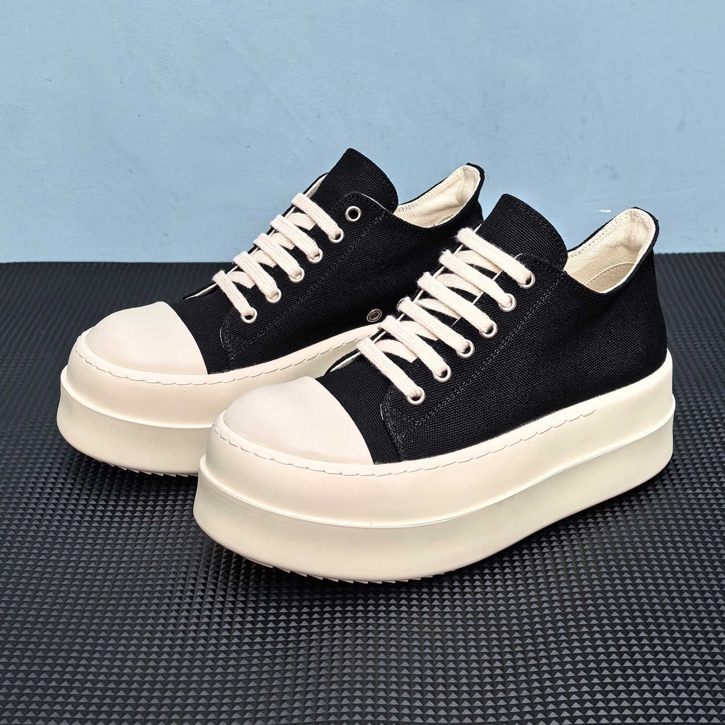 Rick Owens DRKSHDW Vintage Low Canvas Platform Sneakers