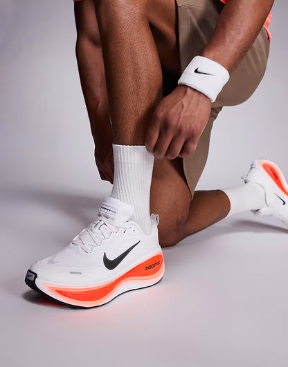Nike ZoomX Vomero Running Sneakers – White/Crimson