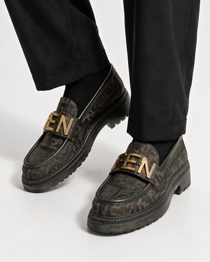 Fendi FF Monogram Lug-Sole Loafer – Men's Luxury Slip-On