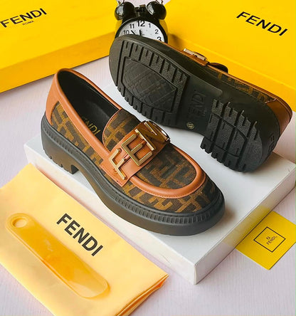 Fendi FF Monogram Lug-Sole Loafer 