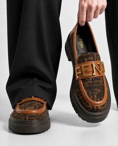 Fendi FF Monogram Lug-Sole Loafer 
