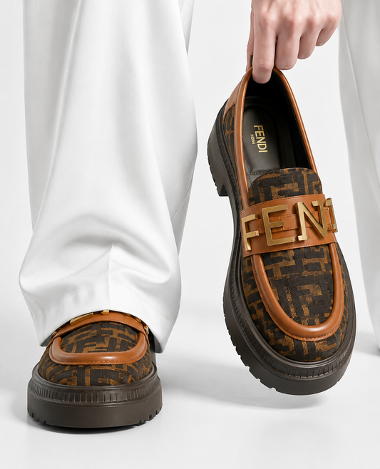 Fendi FF Monogram Lug-Sole Loafer 
