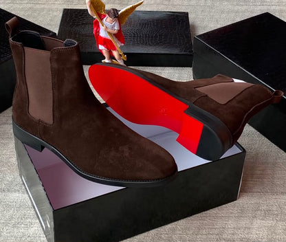 Christian Louboutin Men's Suede Chelsea Boot
