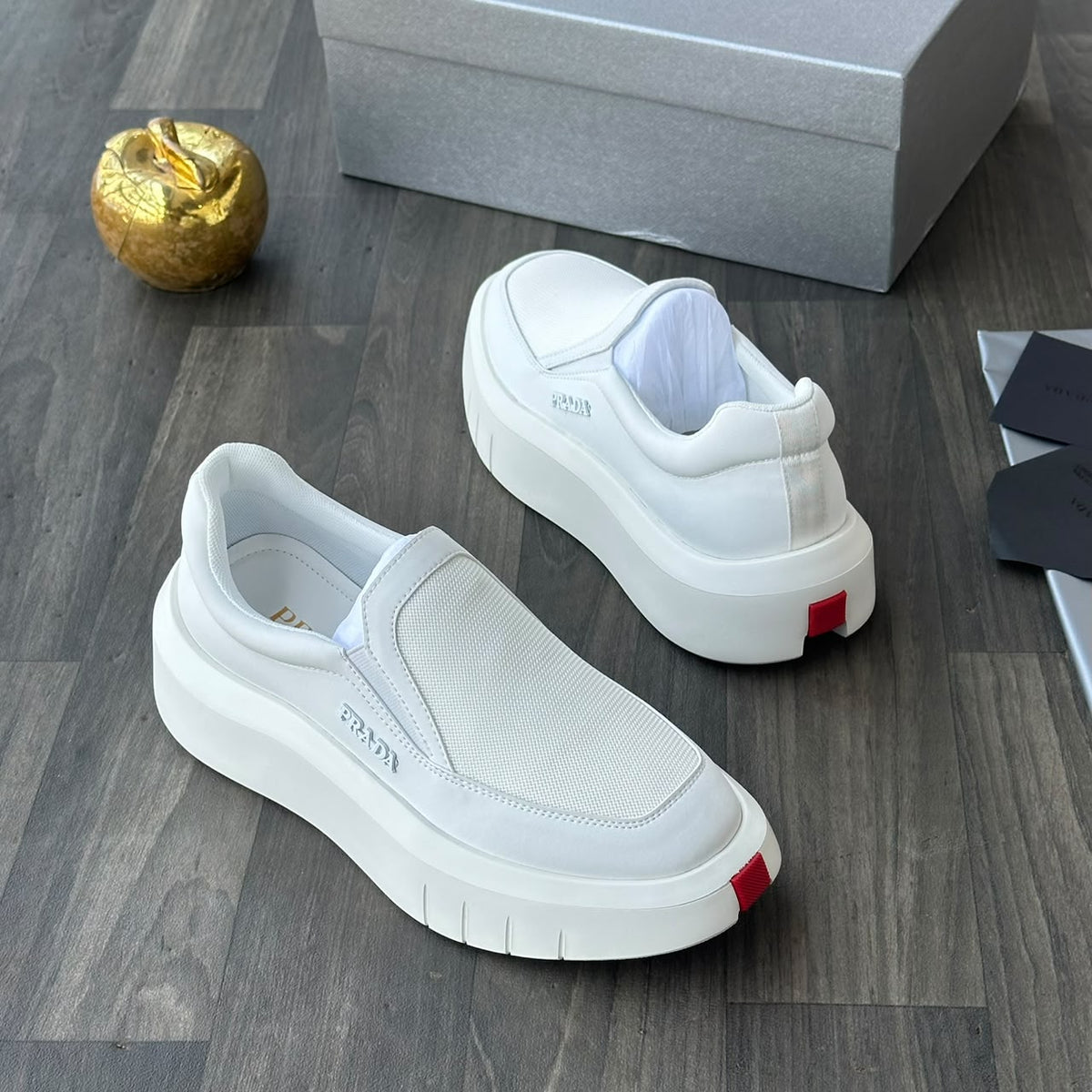 Prada Slip-On Platform Sneakers