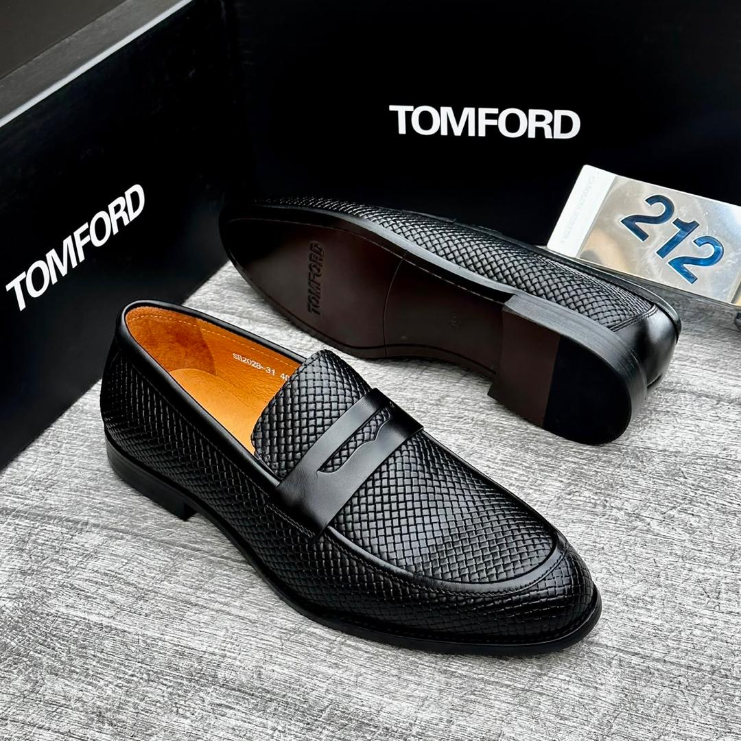 Tom Ford Woven Leather Penny Loafer