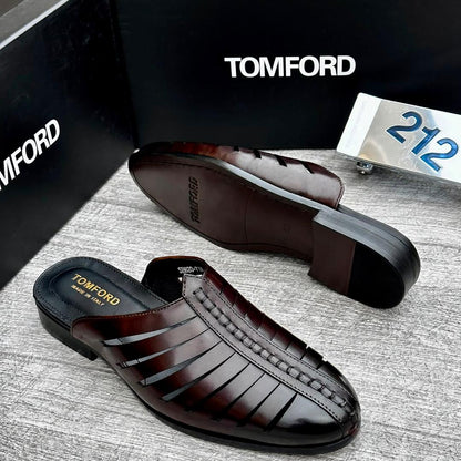 Tom Ford Woven Leather Mule