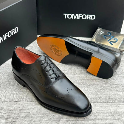 Tom Ford Burnished Leather Brogue Oxford