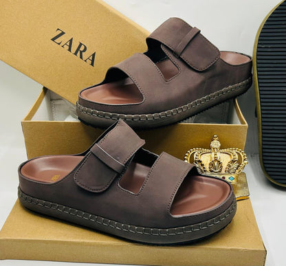 Zara Black Double-Strap Platform Sandals — 100% Authentic
