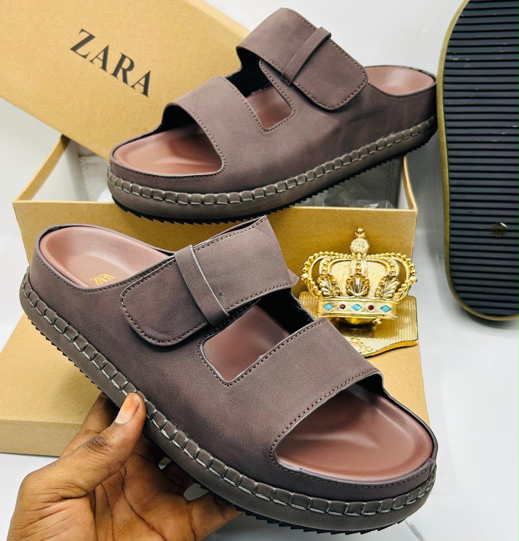 Zara Black Double-Strap Platform Sandals — 100% Authentic